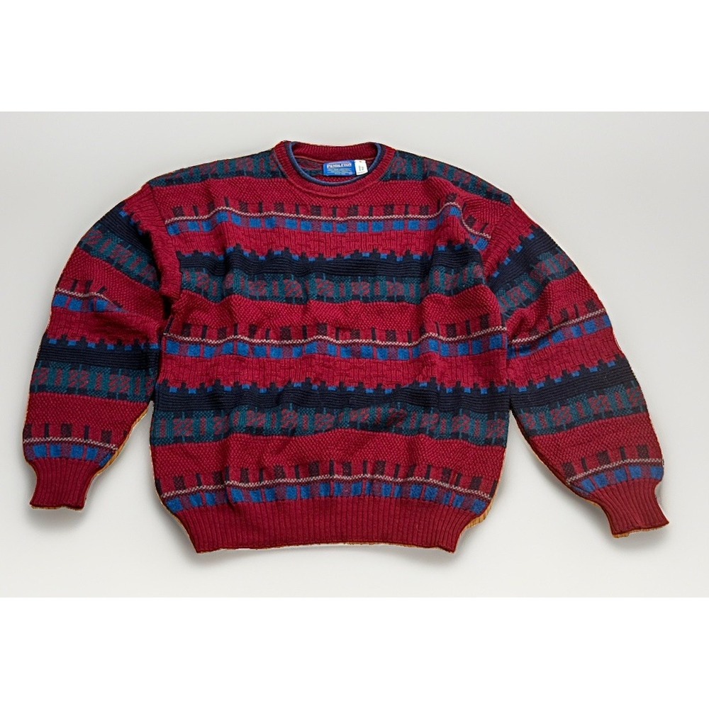 Vintage Pendleton Navajo Wool Sweater XL High Grade Western Wear Aztec RRL